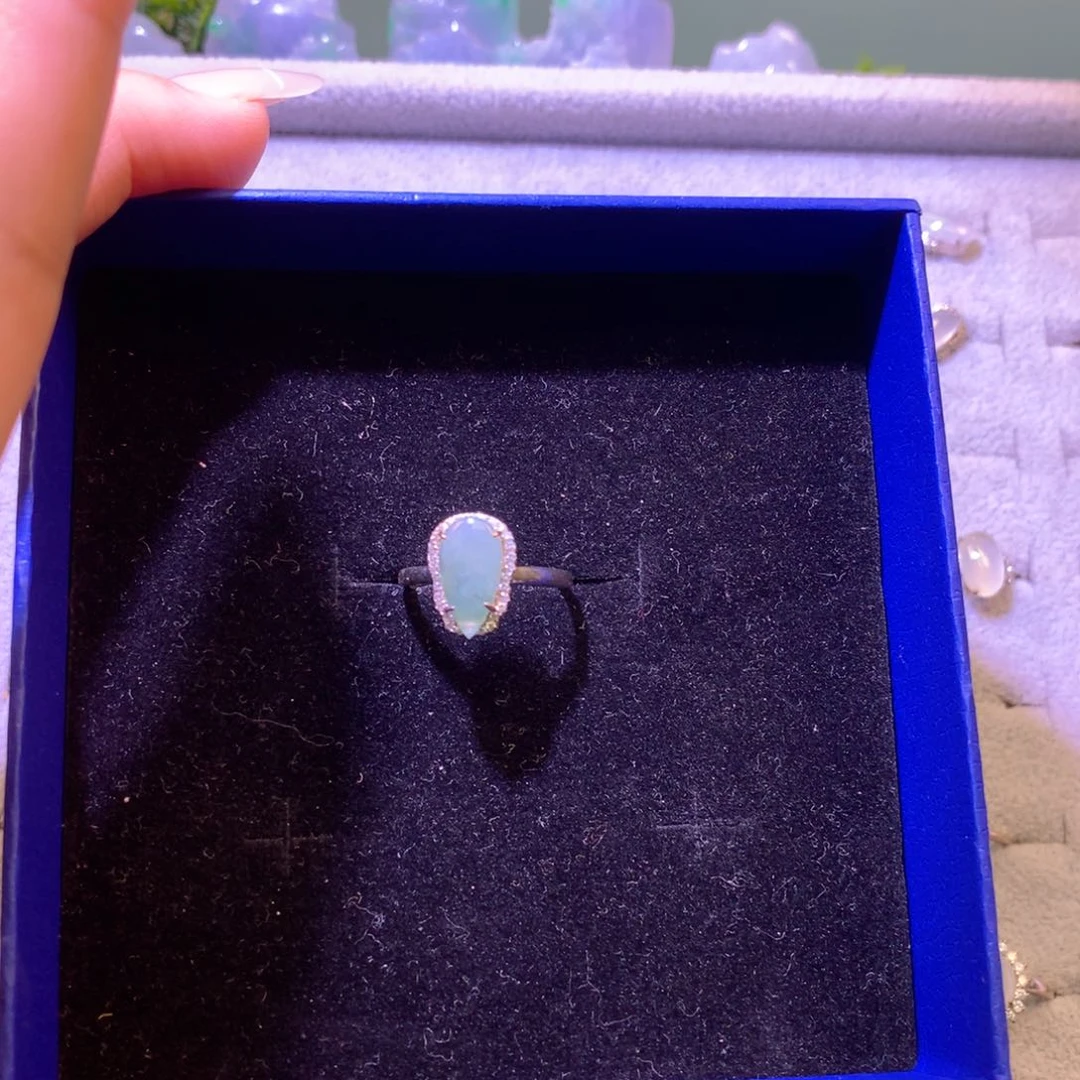 银S925镶嵌戒指翡翠