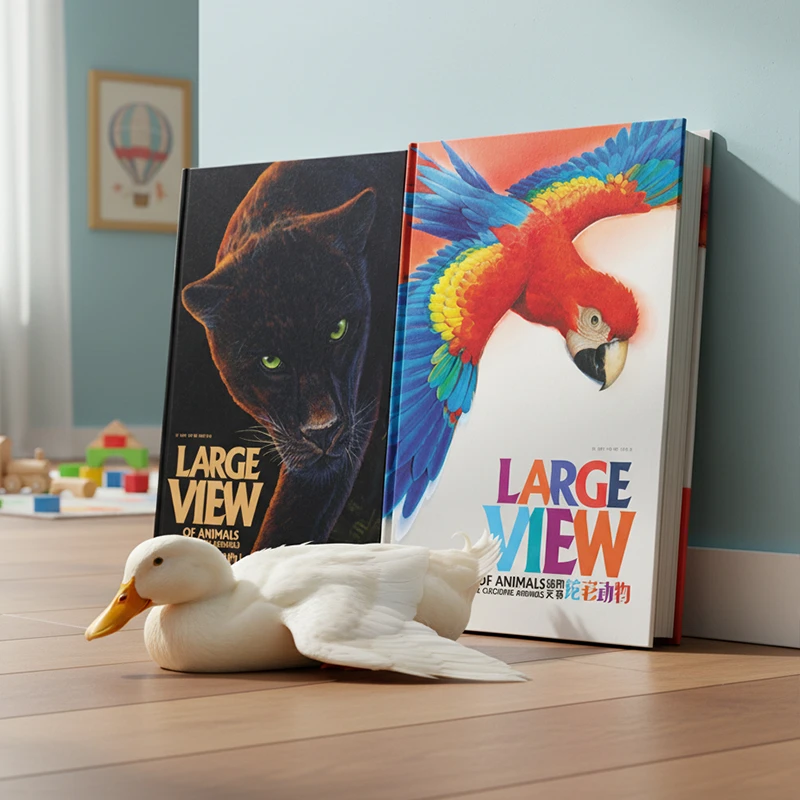 法国动物地板大书炫彩世界0-3岁动物正版早教百科启蒙翻翻看绘本