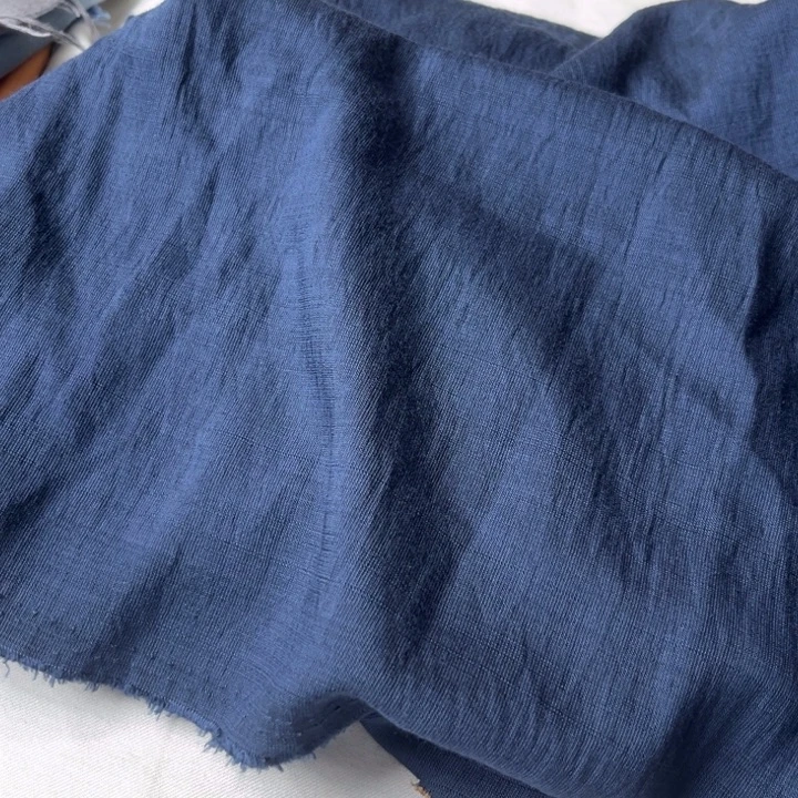 棉混纺藏蓝麻棉2米