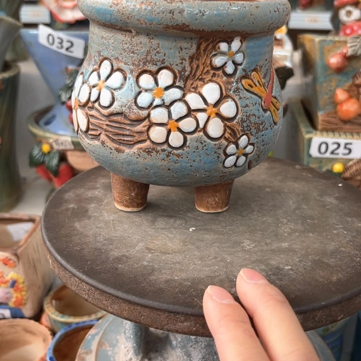紫砂花盆粗陶材质多肉花盆