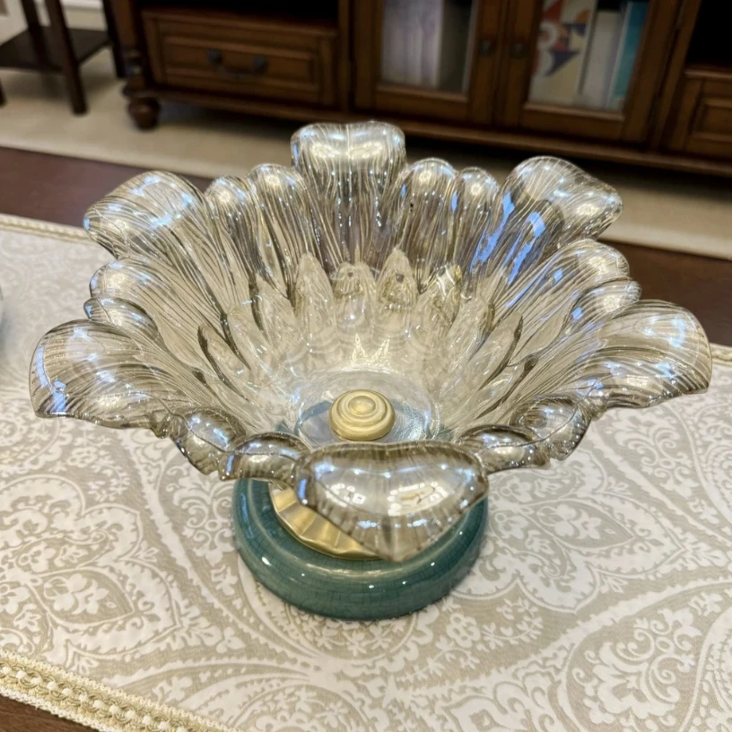水晶玻璃果盘家用客厅茶几餐桌干果盘零食盘欧式高档家居装饰摆件