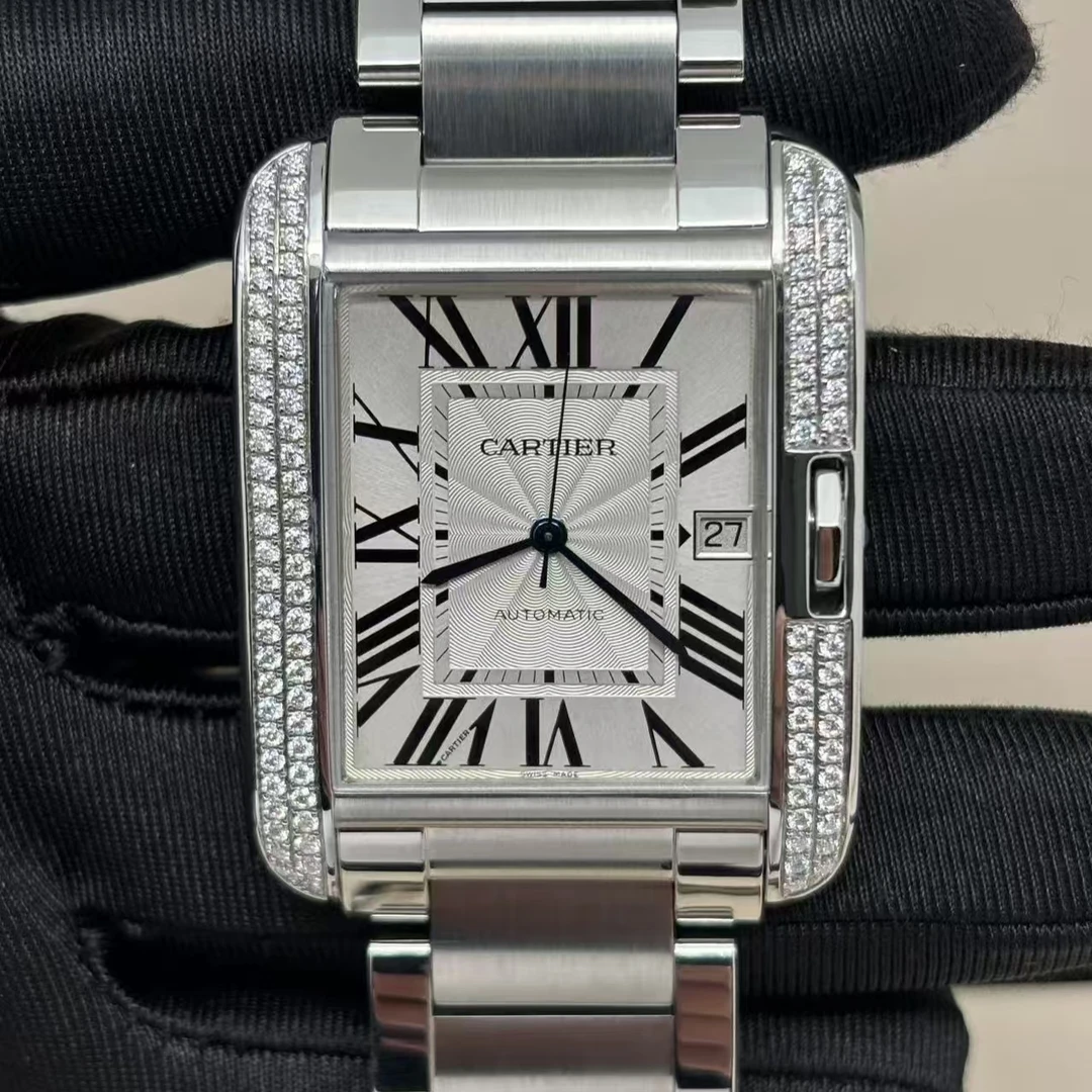 95新 Cartier/卡地亚 坦克系列/自动/表径36*47mm/外圈后钻