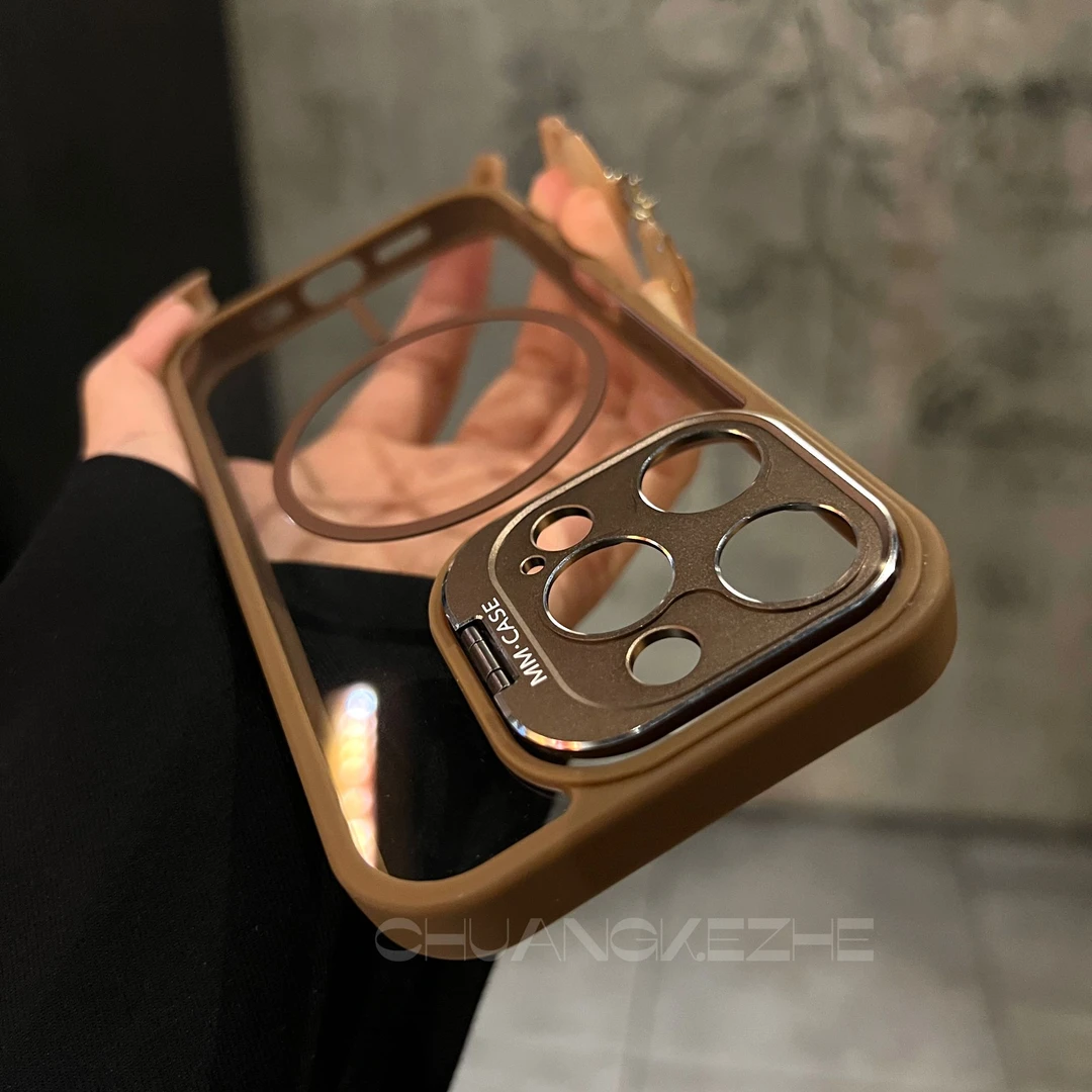 创壳者适用苹果16promax15高透细圈多功能iPhone15/14磁吸手机壳