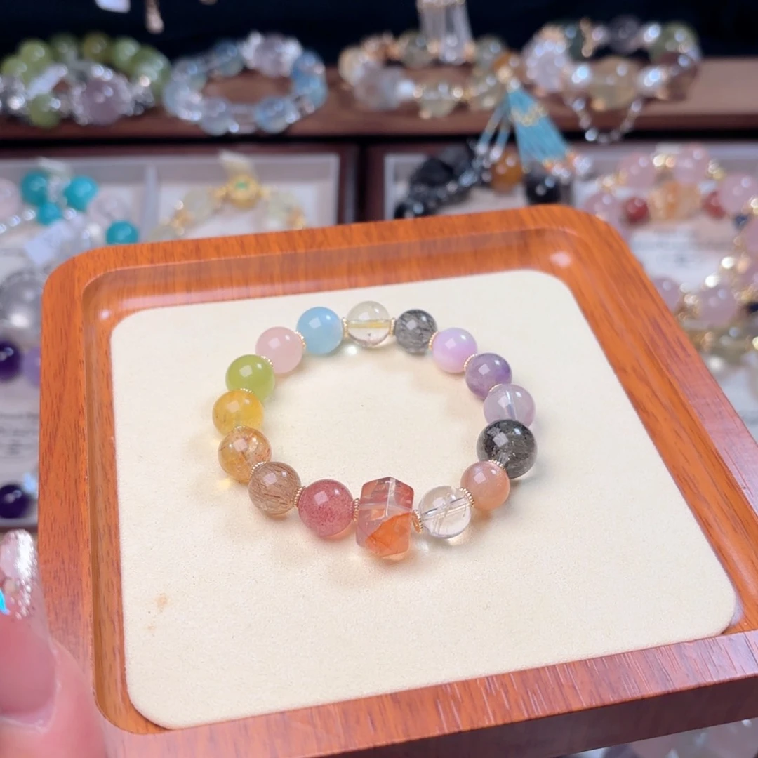 水晶手链合金浅**妆商品