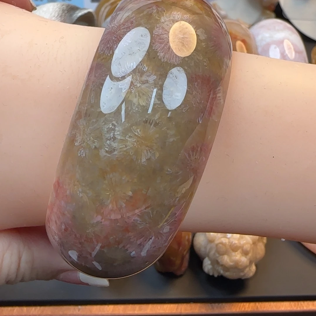 硅化珊瑚（珊瑚玉）未镶嵌颈饰55-56圈