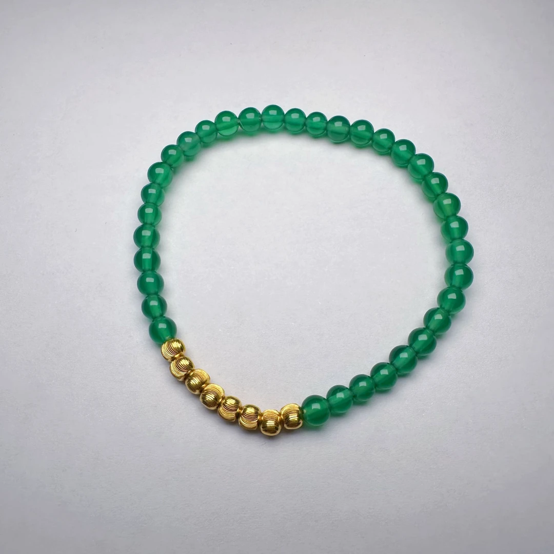 【质检发货】MR18K猫眼珠绿色手串配件