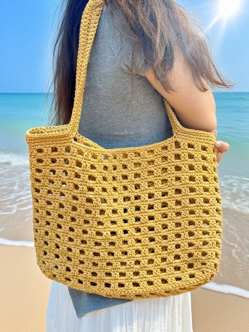 2mm空心棉线钩包线中粗手工编织diy包包线圆股线手编度假沙滩包线