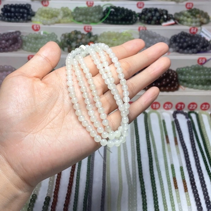 和田玉未镶嵌颈饰平**安5m m