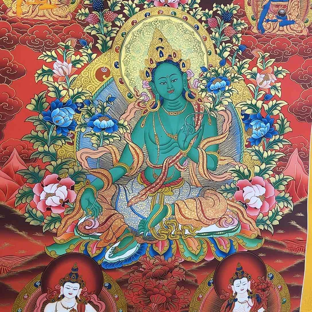 安***安装裱画尼泊尔手绘唐卡画芯