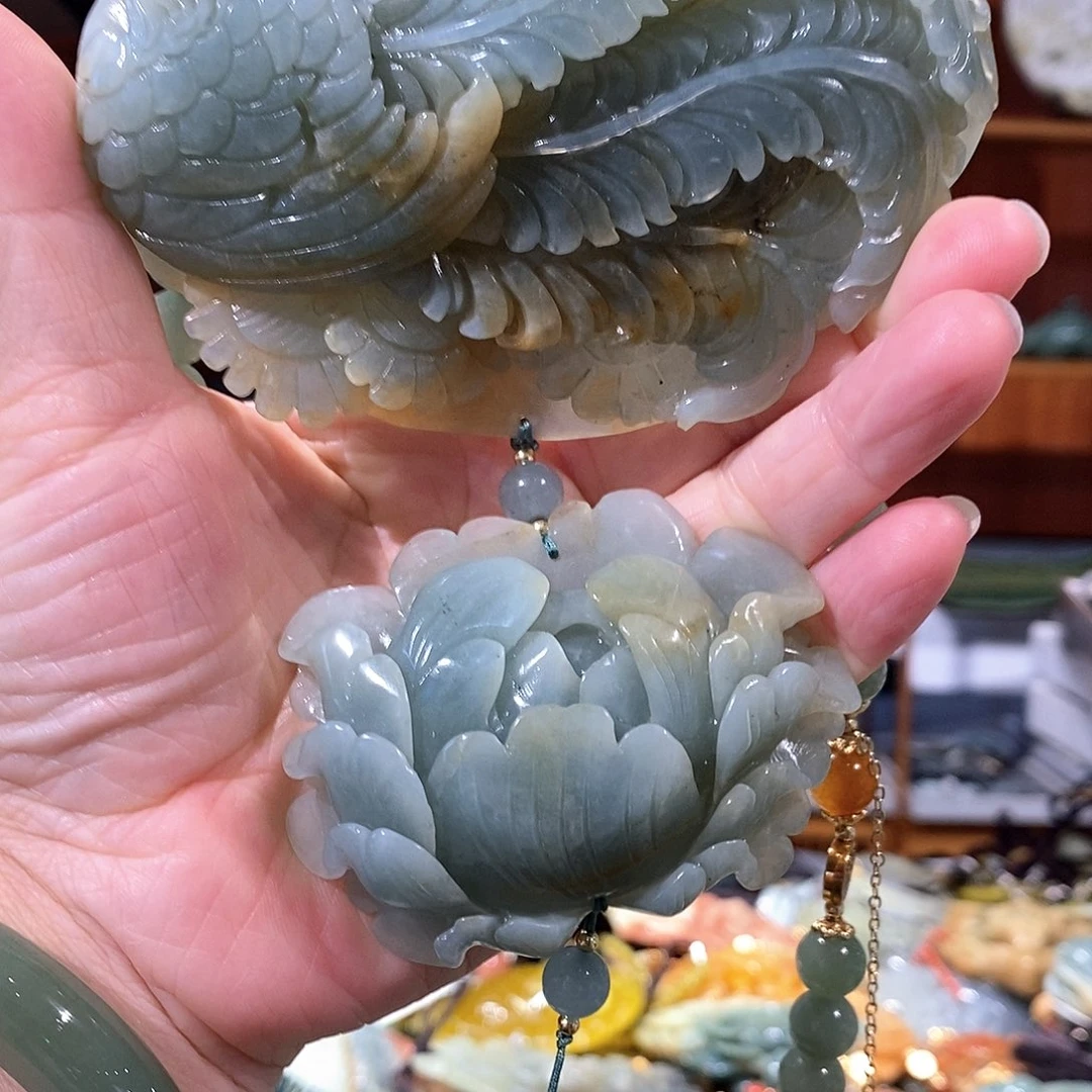 未镶嵌岫玉毛衣链D***y
