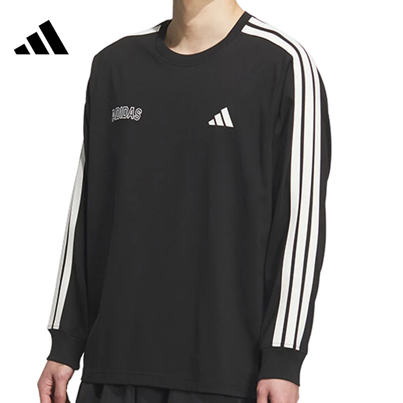 adidas阿迪达斯男子ST SPORTS LS T针织无领长袖T恤KC2840