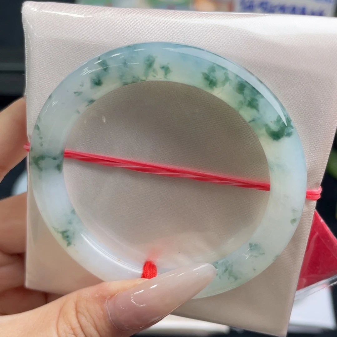 翡翠手镯未镶嵌52.4冰冰 （12号）