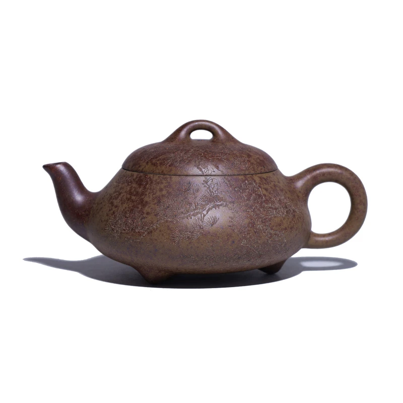 大吉羊柴烧 宜兴紫砂壶茶壶茶具原矿本山绿泥汉棠石瓢200ml李孟华