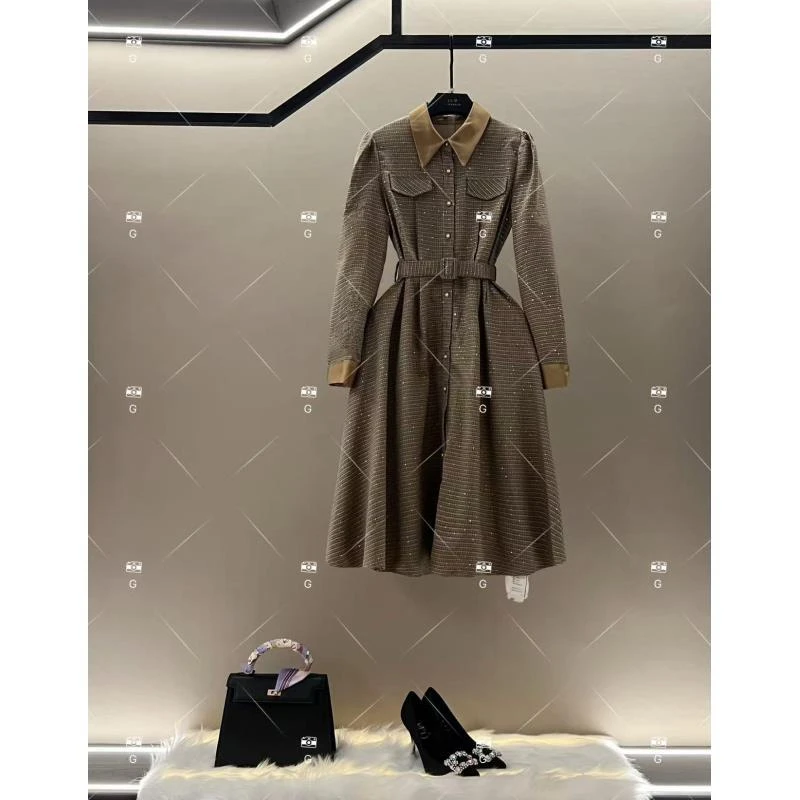 春夏优雅百搭时尚中国风女装连衣裙 0100