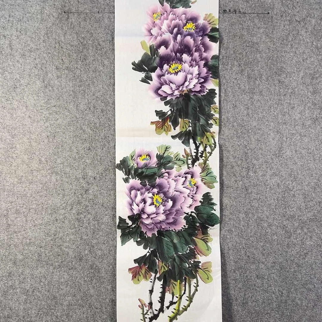 国画504 牡丹之歌中写有两位诗人和他