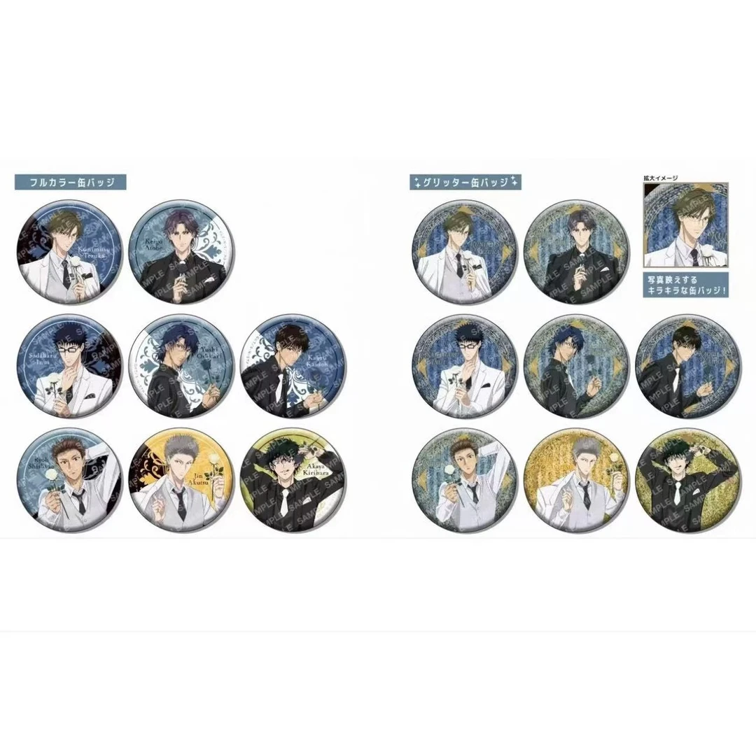 新网球王子黑白西服系列A B款随机闪吧唧 徽章盲盒产品 动漫收藏