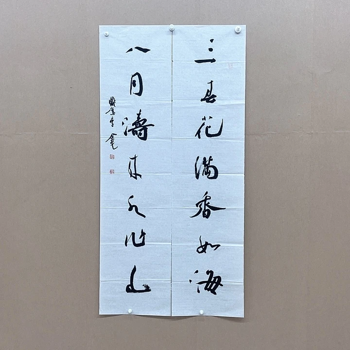 一***真书法李今戈138*68㎝陕西 8平尺