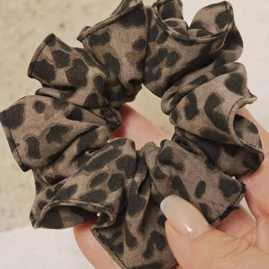 新韩系东大门豹纹秋冬小肠圈ayan家高级感