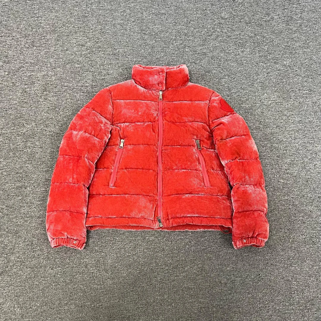 99新 MONCLER 蒙口 丝绒短款羽绒服 00码