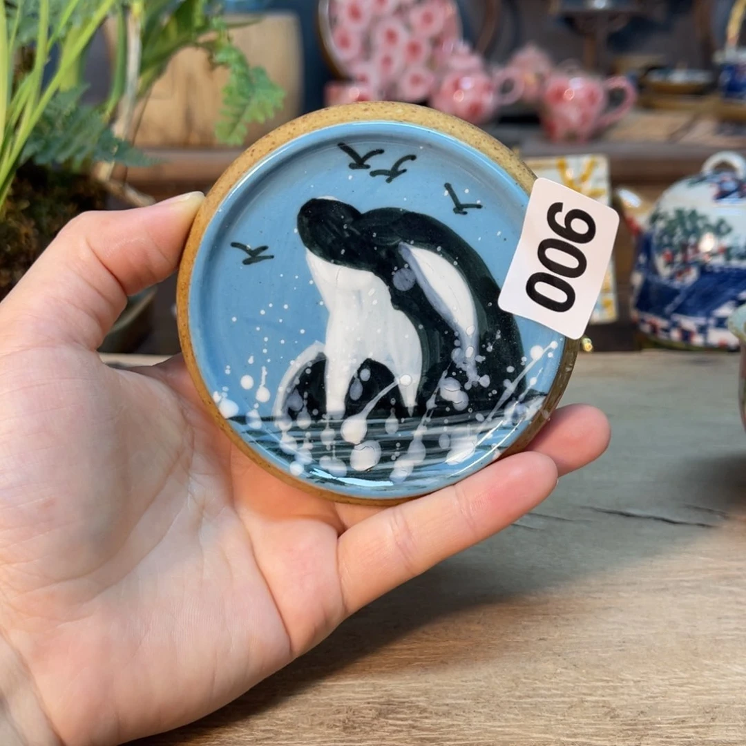 壶素浅陶瓷手工手绘