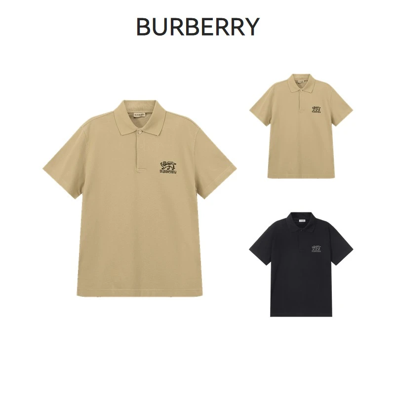 琥珀流光Burberry博柏利/巴宝莉 男士刺绣短袖POLO衫81022921