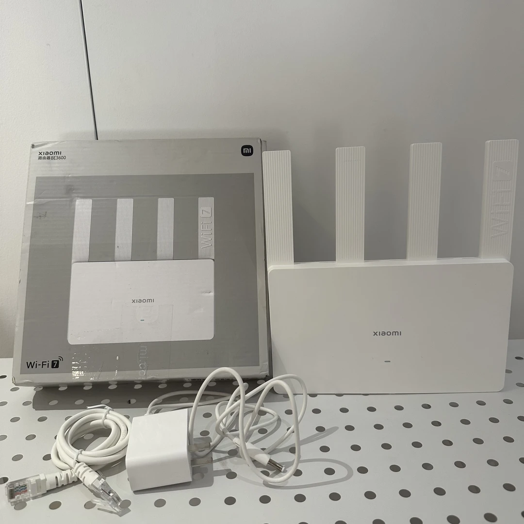 9新 Xiaomi/小米 小米路由器BE3600 全套包装 盒子脏