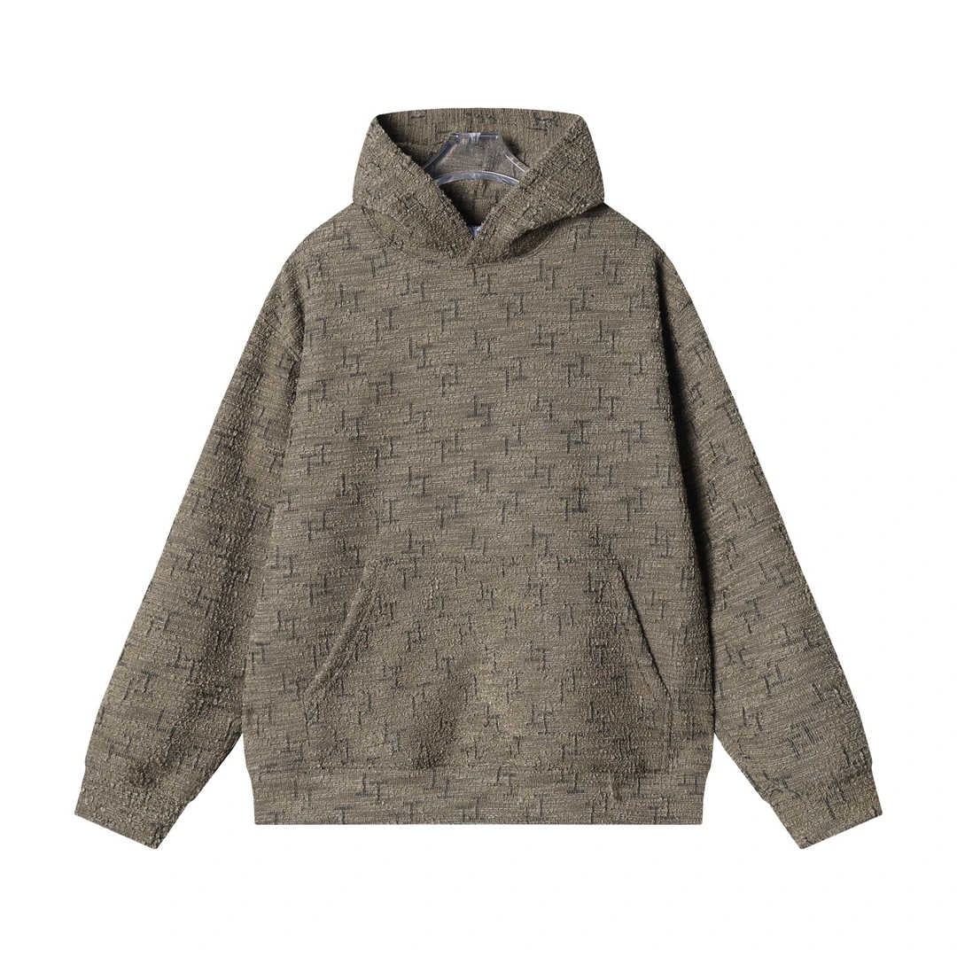 秋冬季新款时尚个性美式撞色字母连帽卫衣百搭高级感设计套头上衣