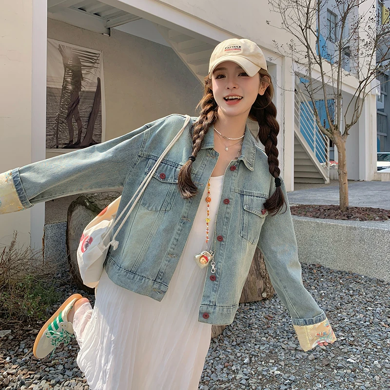 蓝色牛仔外套吊带裙两件套女2025年短款新款时尚休闲减龄显瘦套装