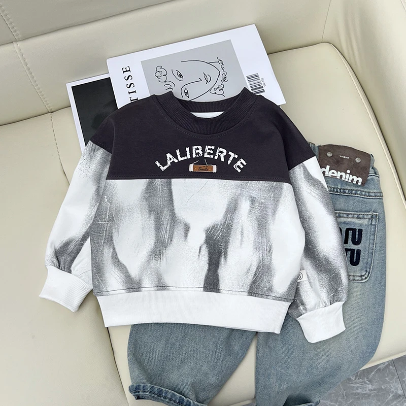 儿童春秋卫衣新款童装男宝宝打底衫圆领长袖上衣小童装t恤潮韩版