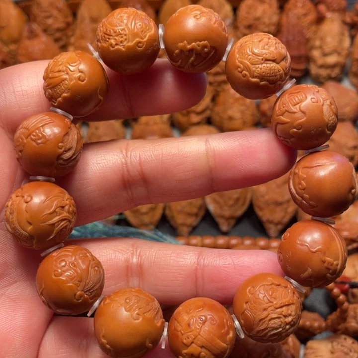 【闪购商品】橄榄核手串/手链浮雕三国