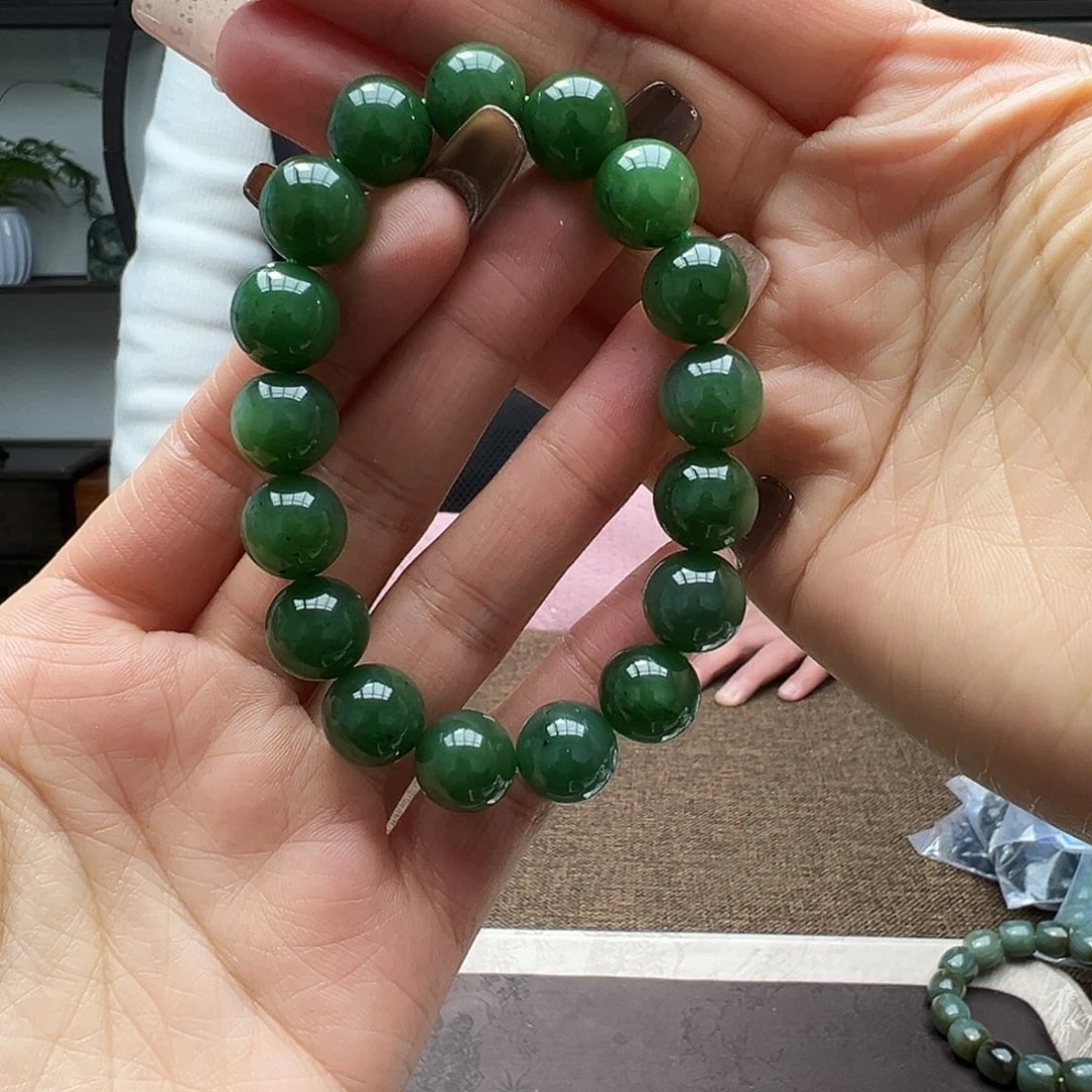 和田玉未镶嵌手链12碧玉