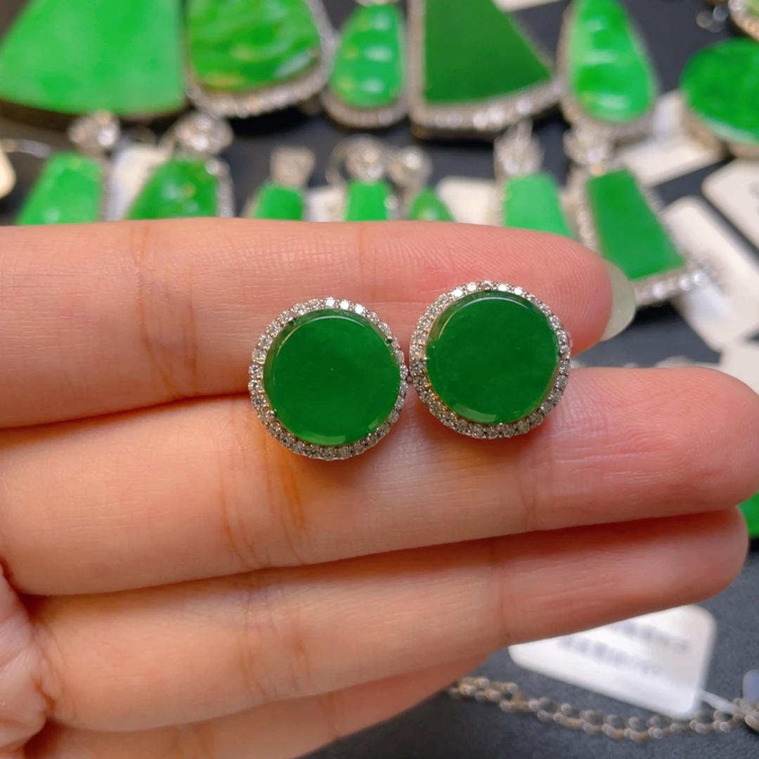 翡翠银S925镶嵌颈饰