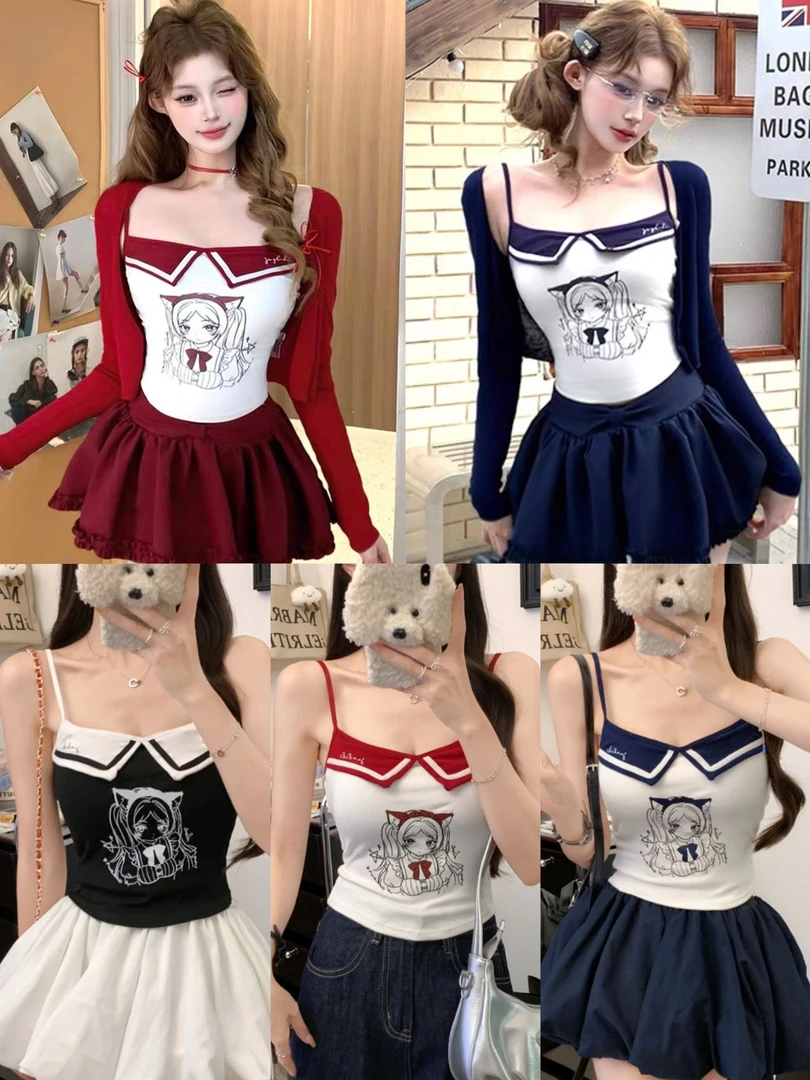 【101-200】25新款纯欲蕾丝吊带背心甜妹辣妹纯欲蕾丝美背百搭显瘦