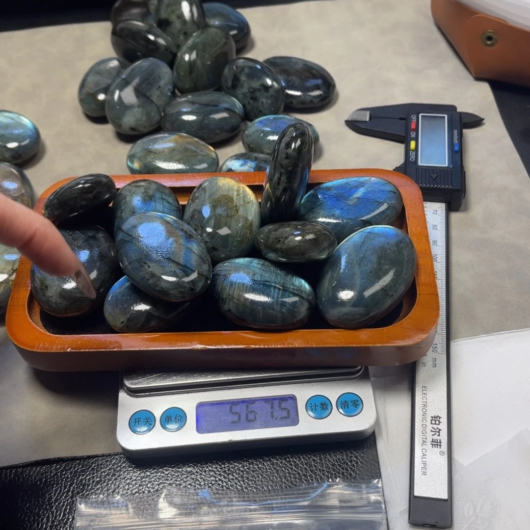 有机玻璃拉长石手把件不退不换