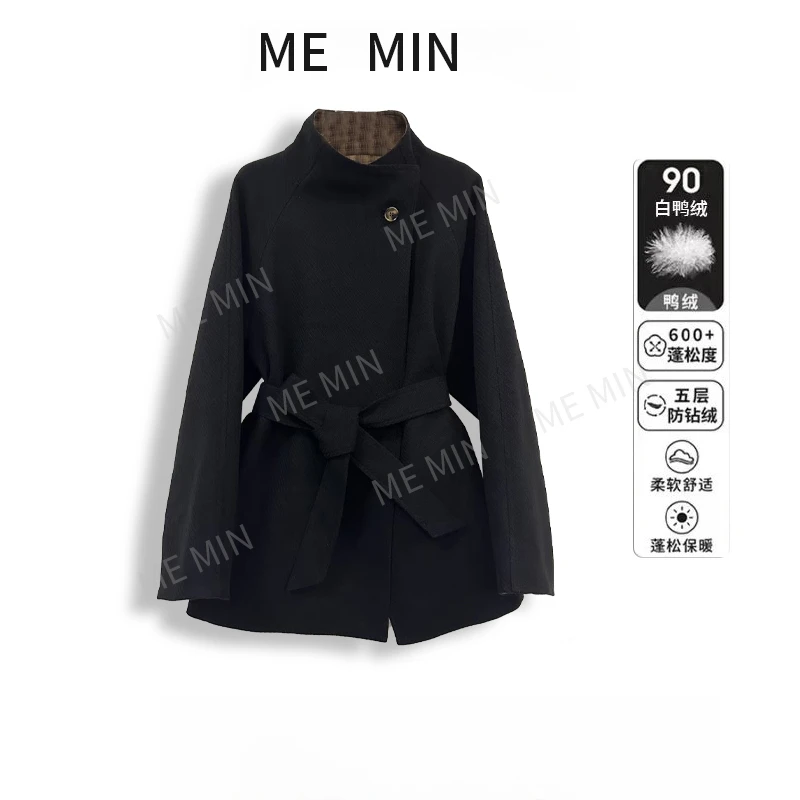 【24156】收腰系带羽绒大衣女冬季新款中长款羽绒大衣