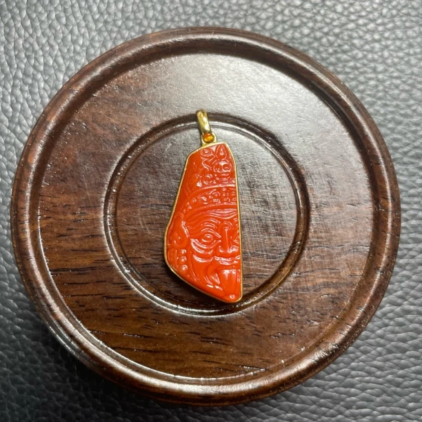 保山原矿河湾满色满肉扎基拉姆残片佛25.4*12.6*5.6mm