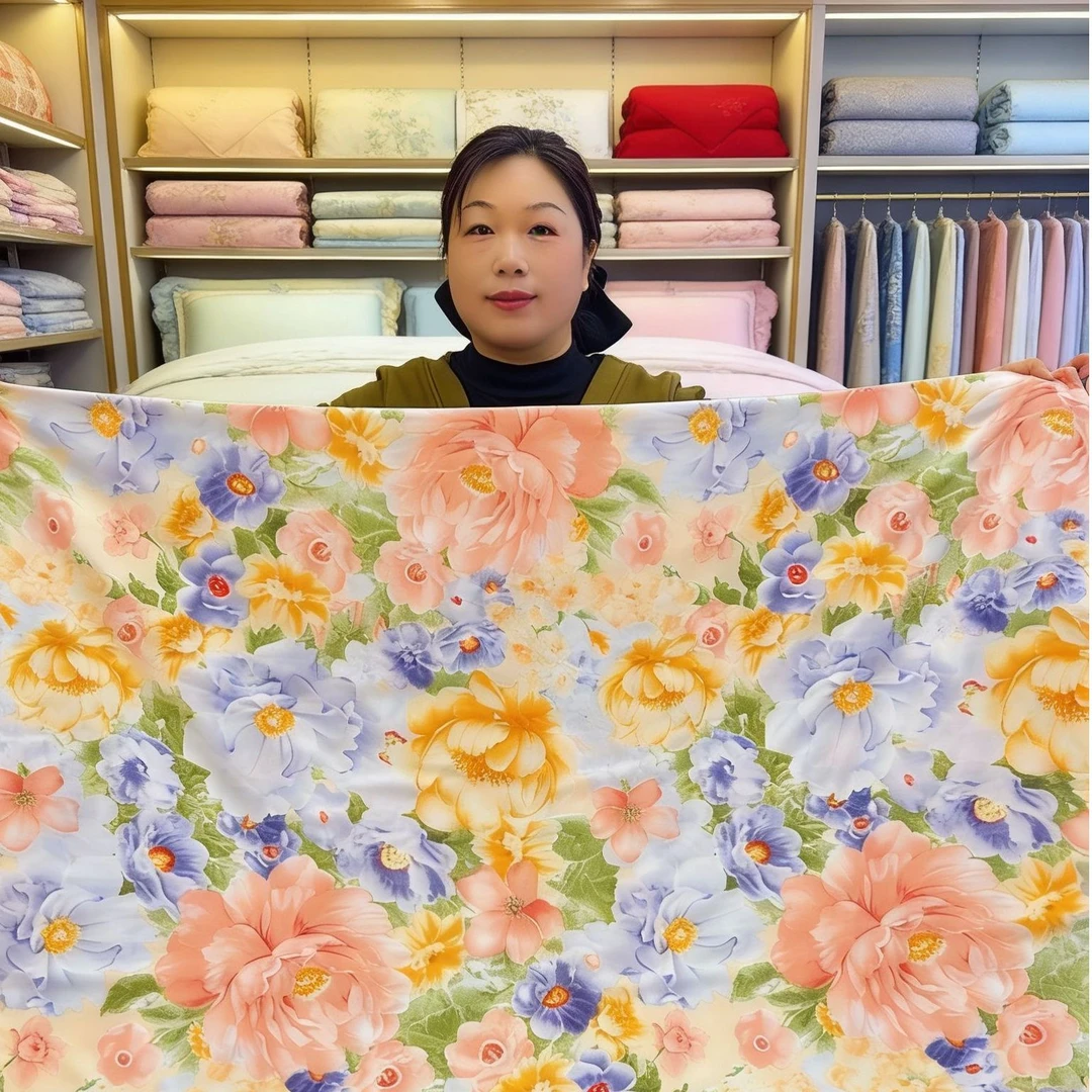 亲肤棉柔软浪漫风床单--繁花朵朵