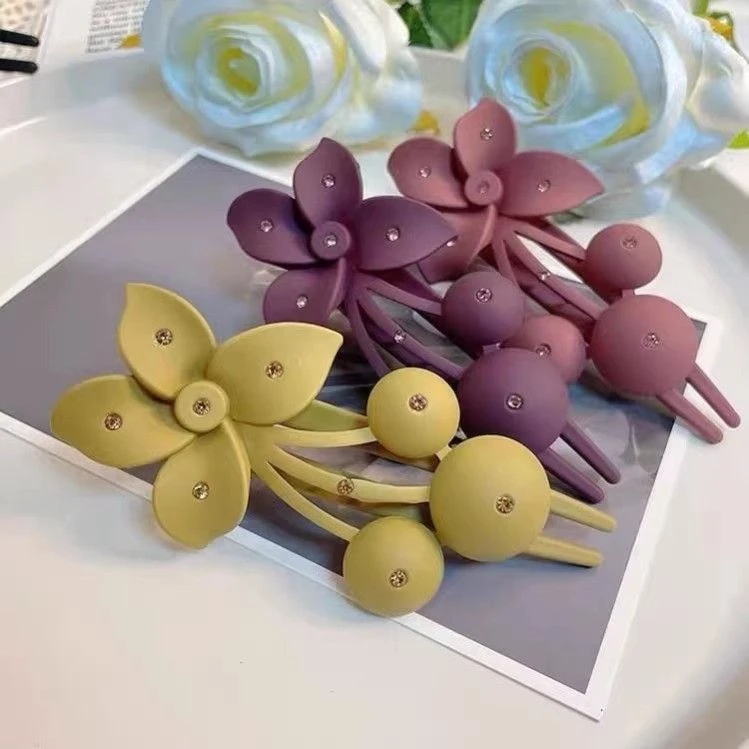 大号花朵头发夹子发卡子网红爆款洋气抓夹女后脑勺盘发鸭嘴夹新款