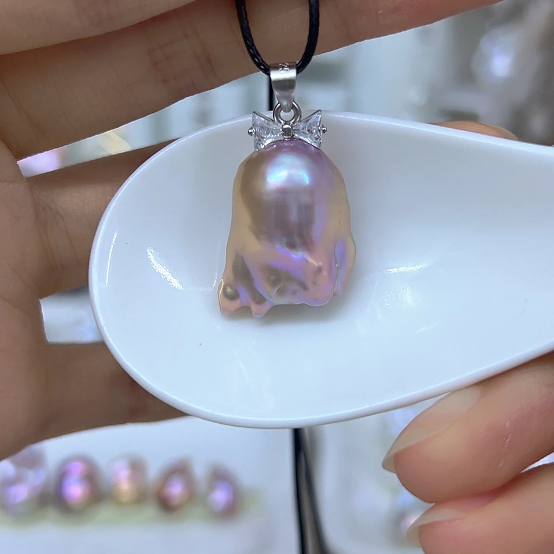 颈饰淡水珍珠银S925镶嵌