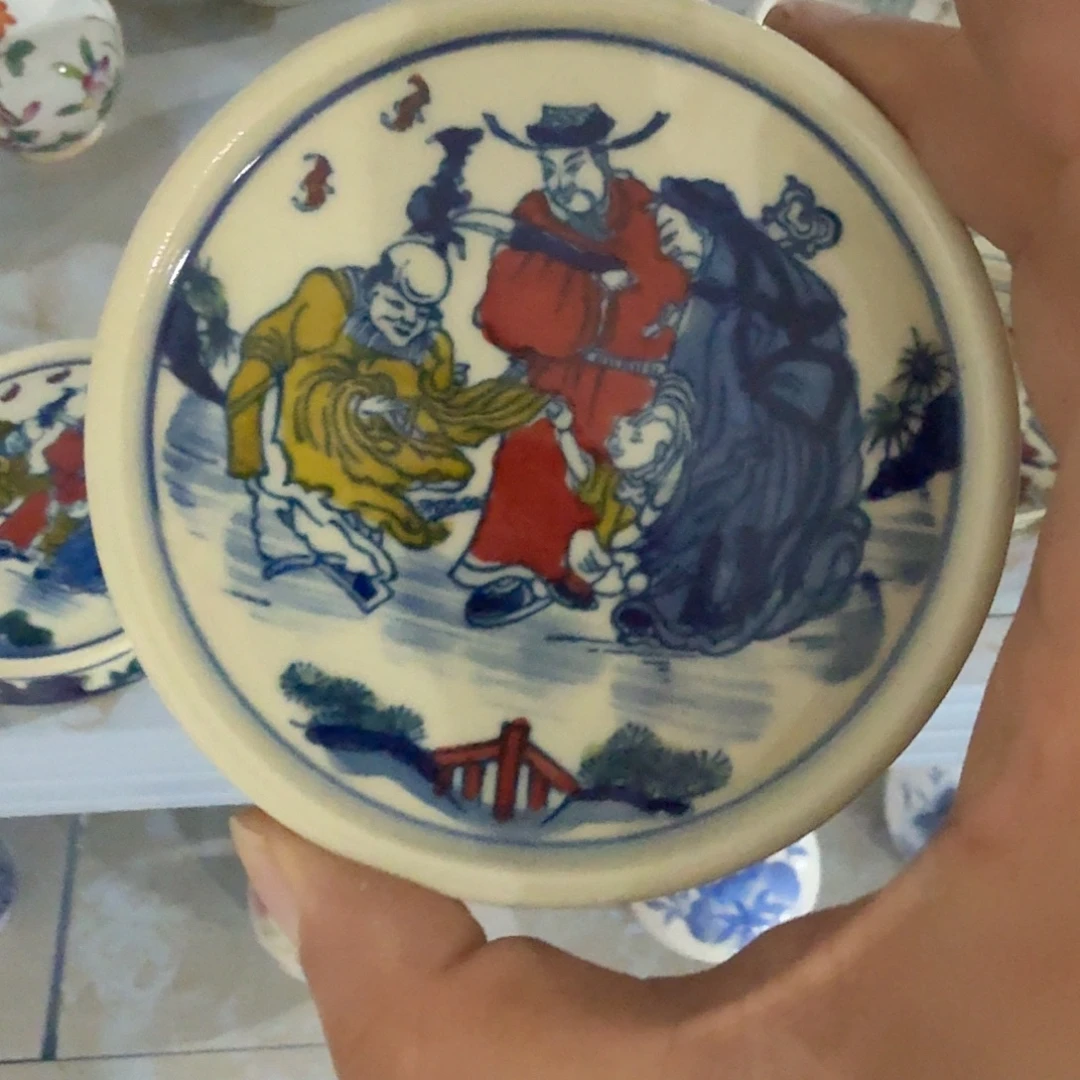 瓷片摆件手绘瓷器全部处理