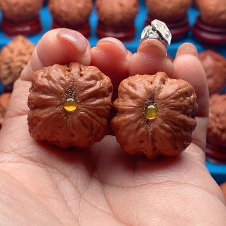 核桃精品文玩核桃手捻小方印