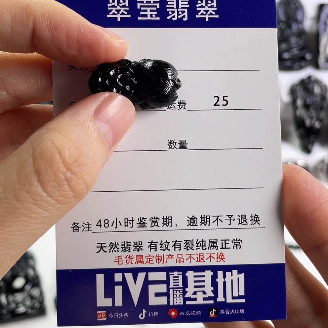 多***校未镶嵌翡翠耳饰貔貅
