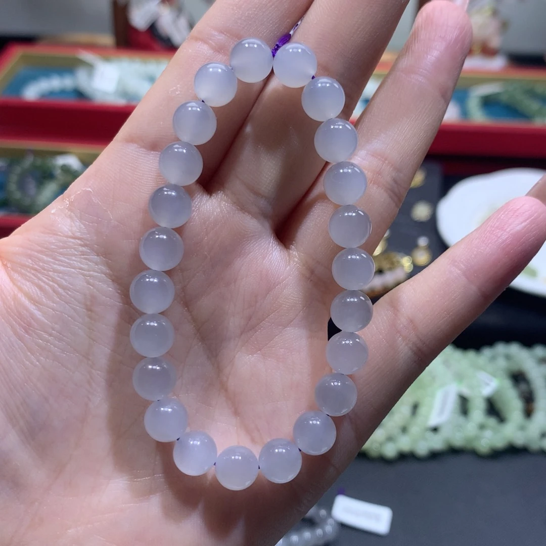 未镶嵌手链和田玉高冰紫