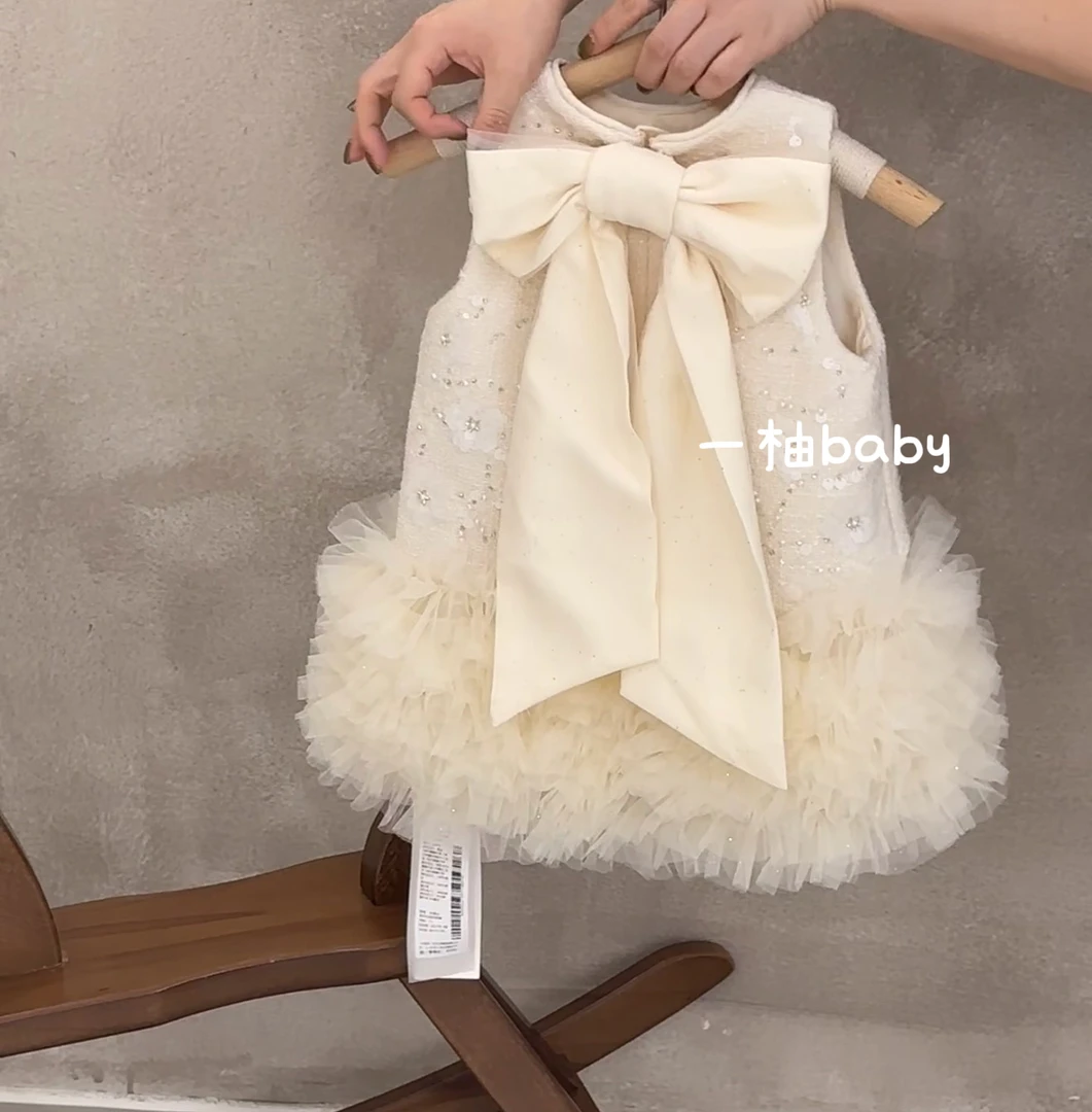 【小神彤专属】高定秋冬新款女童加绒加厚生日周岁亮片公主裙套
