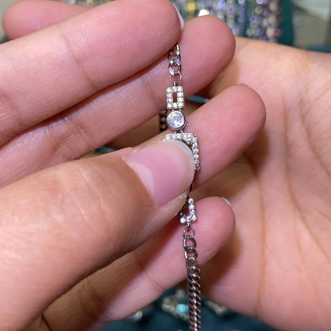 慢***.手链银S925镶嵌黄晶黄水晶