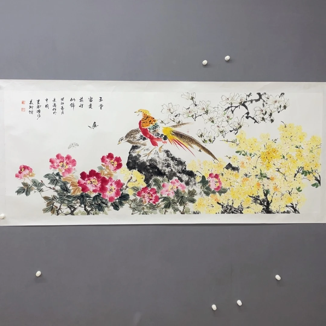 国画艺术家真人手绘