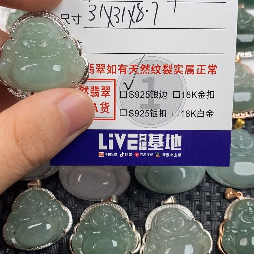 翡翠银S925镶嵌颈饰