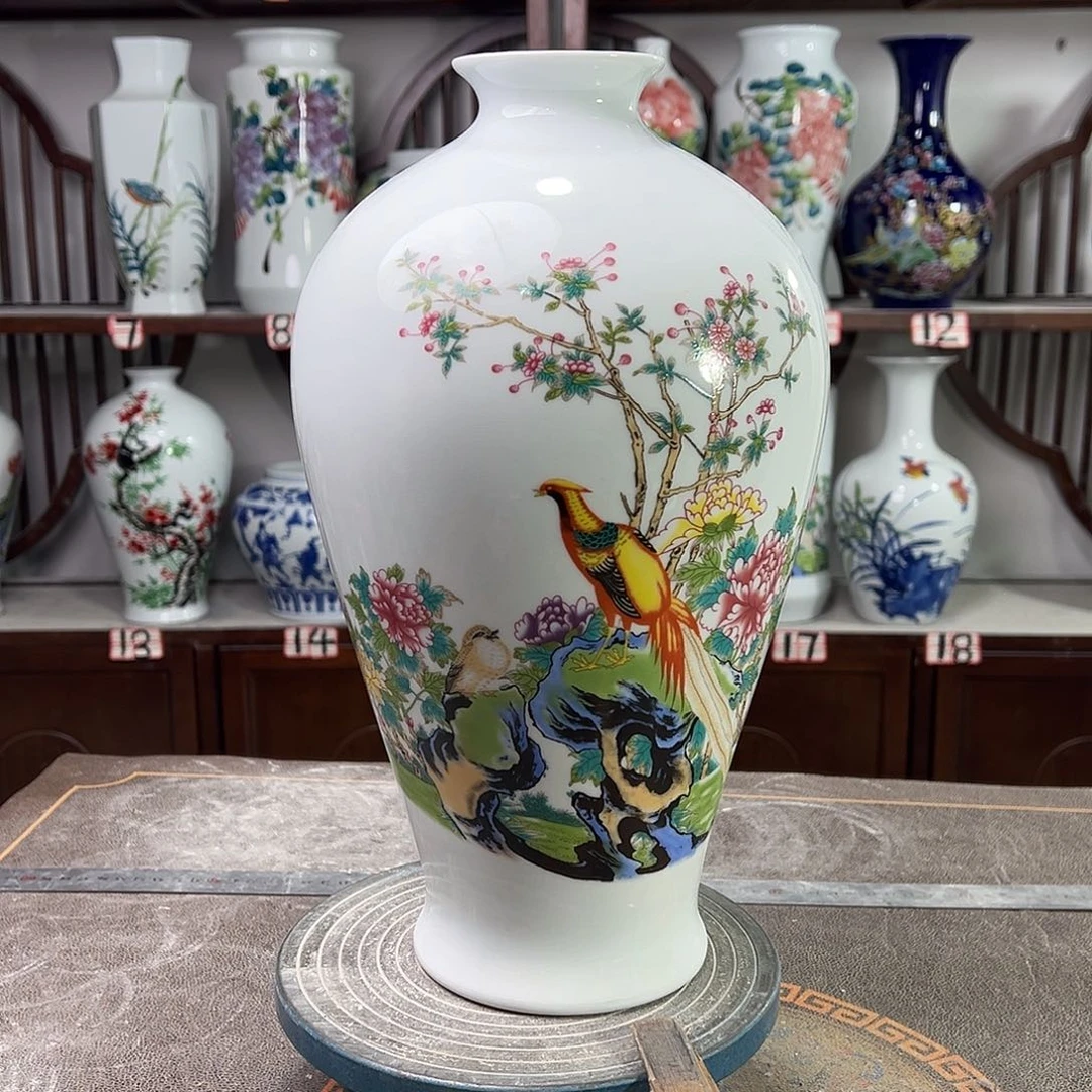 摆件陶景德镇陶瓷梅富贵