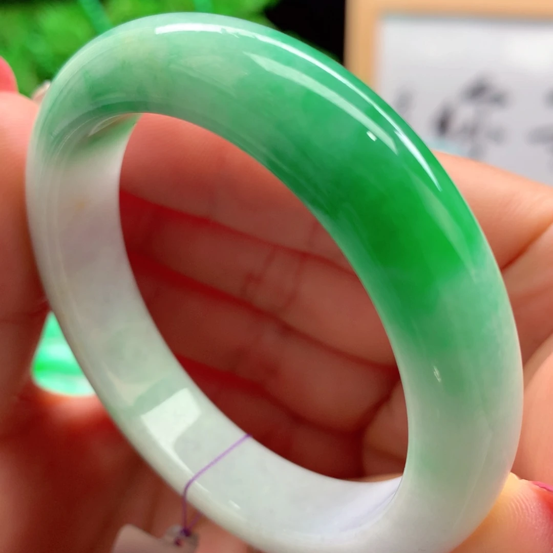 未镶嵌手镯翡翠缅甸51.7圈口