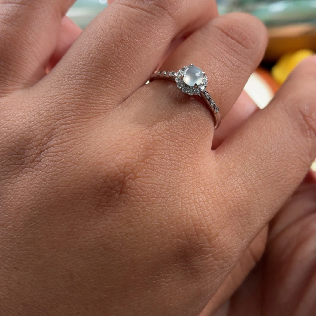 翡翠银S925镶嵌颈饰戒指15